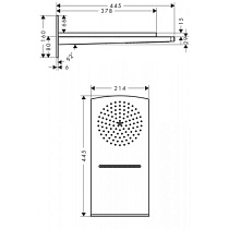 Верхний душ Hansgrohe Raindance Rainfall 180 Air 2jet 28433000