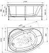 Акриловая ванна Ваннеса Монти 150х105 см R