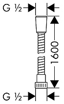 Шланг Hansgrohe Metaflex 28266000 160 см
