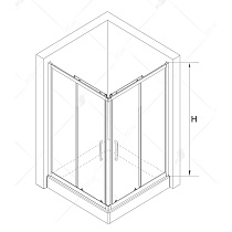 Душевой уголок RGW Classic CL-34 100x100 прозрачное, хром