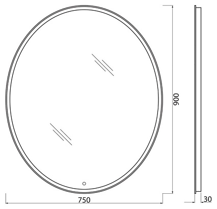 Зеркало BelBagno SPC-VST-750-900-LED-TCH-WARM 75x90 см антипар