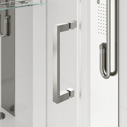 Душевая кабина Black&White Galaxy G8708N 110x80 брашированный никель