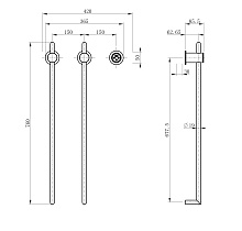 Полотенцесушитель электрический Wonzon&Woghand Leipzig WW-AL3621-MB черный матовый