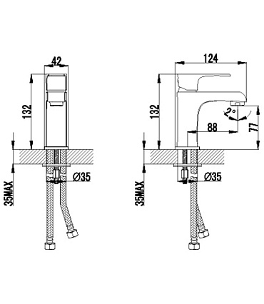 Смеситель для раковины Lemark Plus Factor LM1606C