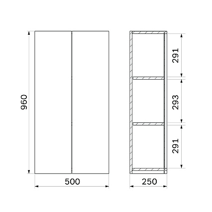 Шкаф подвесной Am.Pm X-Joy 50 см белый глянец M85CHX0502WG