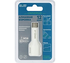 Алмазная коронка по керамограниту 12 мм, M14 на УШМ Diamond Industrial DIDKVP12M14