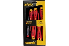 Набор диэлектрических отверток Felo Ergonic с тестером напряжения 6 шт 41396398
