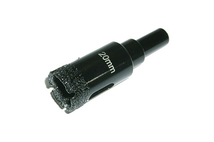 Коронка алмазная по керамограниту 20 мм PROFI 1/4 Skrab 31120