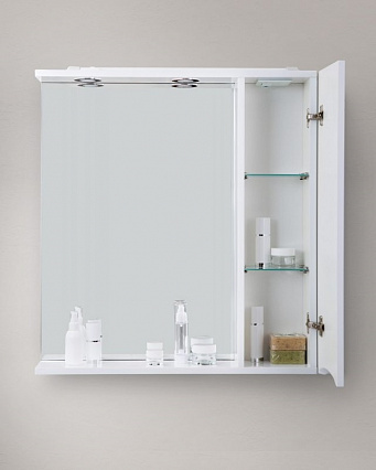 Зеркальный шкаф BelBagno MARINO-SPC-600/750-1A-BL-P-R 60 см, правосторонний, Bianco Lucido