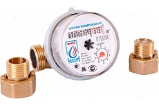 Счетчик воды ЭКО НОМ -15-80+КМЧ универсальный, с обратным клапаном, шт СВ80-004