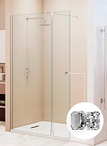Душевая перегородка RGW Walk In WA-054 (WA-010 + Z-072) 130x195 хром, прозрачное 351005433-11