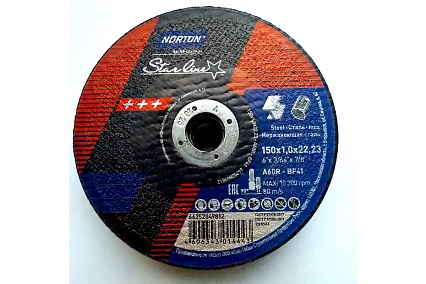 Круг отрезной по металлу Starline 150x1.0x22.2 мм, A60T T41 NORTON 66252849812