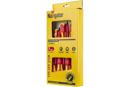 Отвёртка Navigator 82 354 NHT-Otd01-H7 /диэлектрические 7 шт/ 82354