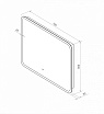 Зеркало Art&Max Messina 70x50 с подсветкой AM-Mes-700-500-DS-F