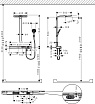 Душевая стойка Hansgrohe Rainmaker Select 420 2jet Showerpipe 27168400 с термостатом