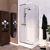 Душевой уголок Радомир Берген SQ 90x90 прозрачный, профиль матовый хром 1-09-2-0-0-3470