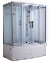 Душевая кабина Timo Standart T-6650SF Silver Fabric 150x88, без г/м, матовые стекла, хром