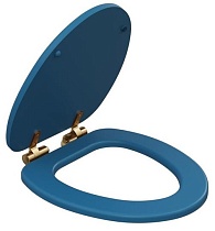 Крышка-сиденье для унитаза Caprigo Armonia KFE-AB-B136 с микролифтом, голубой/бронза