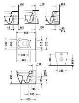 Приставной унитаз Duravit Me by Starck 2169090000