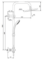 Душевая стойка Ideal Standard Idealrain SoftEco A6037AA с термостатом