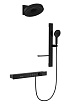 Душевой набор Black&White Gravity GH-9025MB с термостатом, черный матовый