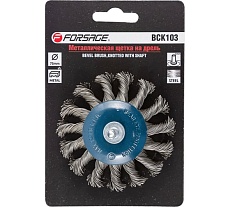 Кордщетка дисковая с хвостовиком 75 мм для дрели Forsage F-BCK103(51491)