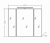 Зеркальный шкаф Санта Стандарт 113018 90 см со светильником