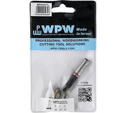 Сверло чашечное левое (20х70 мм; хвостовик 10 мм присадка) WPW MPK2017L