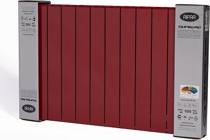 Радиатор биметаллический Rifar 85 SUPReMO 500-8 Ду 3/4 RAL 3011 БОРДО R S50083/43011
