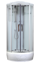 Душевая кабина Timo Standart T-6680SF Silver Fabric 80x80, без г/м, матовые стекла, хром