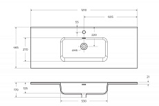 Тумба с раковиной BelBagno Etna 120x45.5x60 см Bianco Lucido