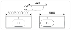 Раковина CeramaLux NYJ 843-80 80 см