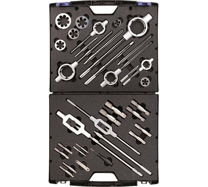 Набор ручных метчиков и плашек GSR BSP 1/4-1" HSSG 27 предметов 08333100