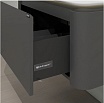Тумба с раковиной Black&White Universe U935.900 90 см матовый серебристый серый