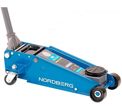 Подкатной домкрат Nordberg 3 т, 120-450 мм, с резиновой насадкой N32030