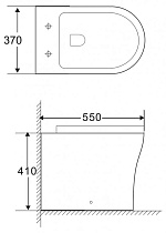 Приставной унитаз BelBagno Ancona BB1224CBR-P