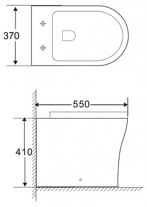 Приставной унитаз BelBagno Ancona BB1224CBR-P