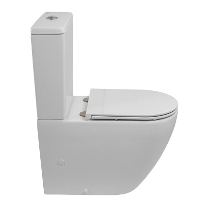 Унитаз-компакт BelBagno Sfera-Tor BB2141CP-TOR/BB2141T безободковый, смыв TORNADO