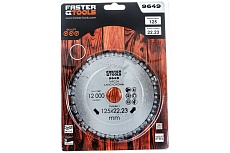 Диск пильный цепной по дереву 125x22.2 мм для УШМ Faster Tools 9649