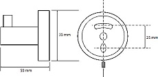 Крючок Bemeta Graphit 156106022 серый металлик матовый