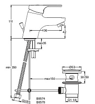 Смеситель для раковины Ideal Standard Slimline II B8574AA