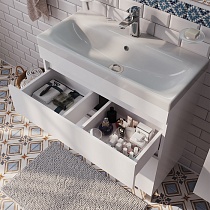 Мебель для ванной Iddis Zodiac 80 см напольная с ящиками, белый