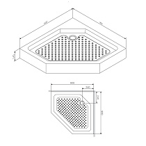 Поддон для душа Am.Pm Skyline DX35WT-405-090MT 90x90 белый