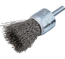 Щетка концевая Rotorica 25х6х30мм, проволока нержавейка 0.3 мм, хвостовик 6 мм RT.4956325