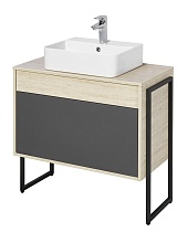 Мебель для ванной Акватон Лофт Урбан 80 см графит/дуб орегон