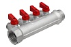 Коллектор с отсекающими кранами MPF 4 выхода х1" х1/2" наружная резьба ИС.072638