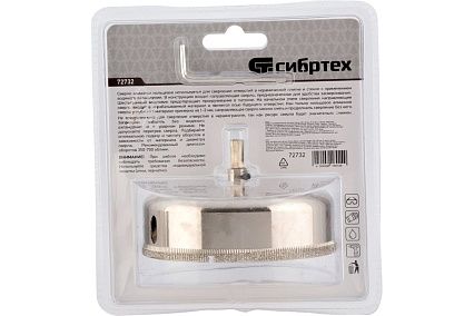 Сверло по керамической плитке и стеклу 95х55 мм Сибртех 72732