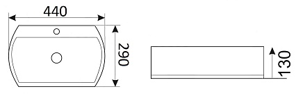 Раковина CeramaLux N 9293 44 см