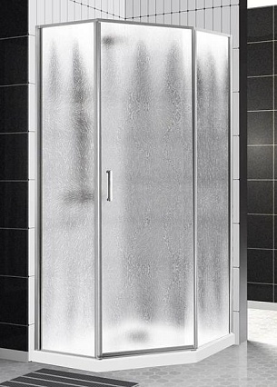 Душевой уголок BelBagno UNO-195-P-1-90-CH-CR 90x90 шиншилла, хром