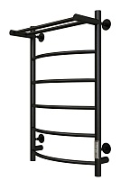 Полотенцесушитель электрический Aringa Берген 80x50 черный, с полкой AR03007BL